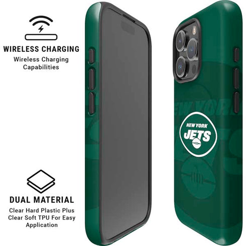 NFL New York Jets Double Vision iPhone 16 Pro Magsafe Impact Case